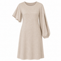 Asymmetrisches Midikleid mit feinen goldenen Strasssteinen