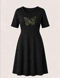 Butterfly Skull Dress – Black